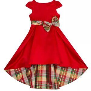 Rare Editions Girls Cap Sleeve Embroidered Bodice Bow Dress Size 2T